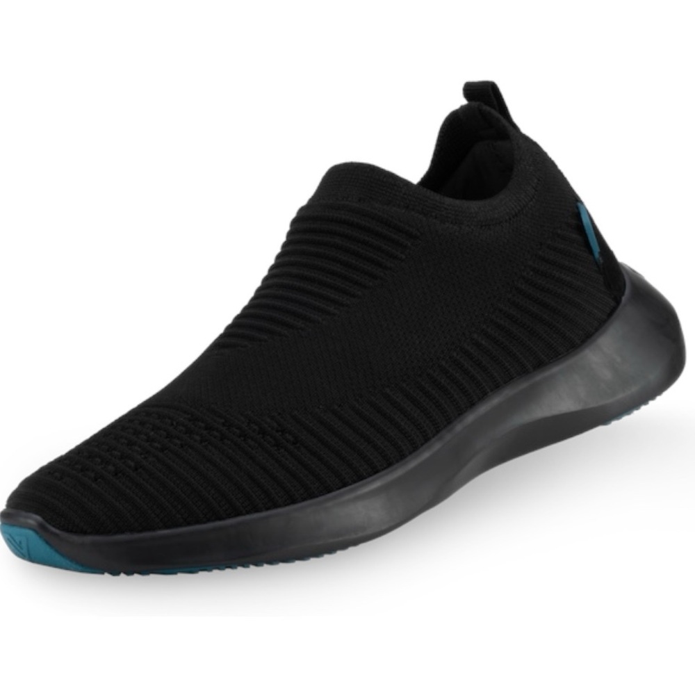 VESSI Women's WATERPROOF Everyday Move Slip-On Sneaker in Onyx Black/Black (8) - Picture 2 of 10